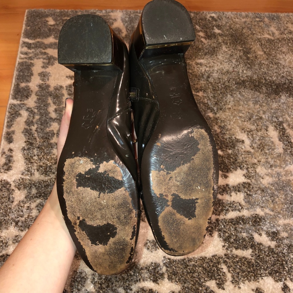 Tory Burch Madison Brown Patent Boots Size 11 - Picture 8 of 8